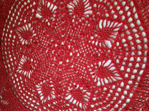 centro de mesa em crochê vermelho - pronta entrega peça única