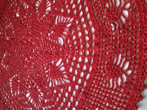 centro de mesa em crochê vermelho - pronta entrega peça única
