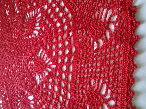 centro de mesa em crochê vermelho - pronta entrega peça única