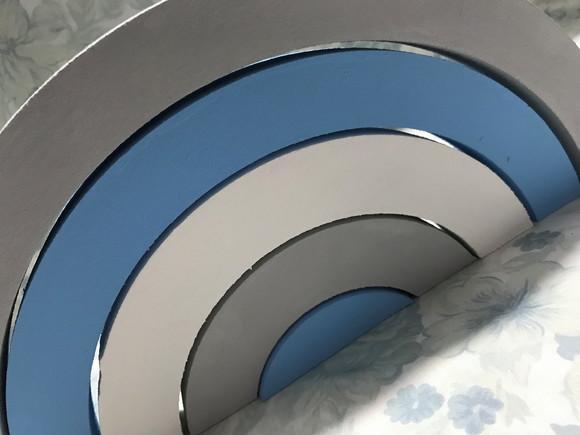 Arco-íris MDF azul/cinza/branco