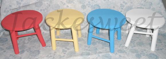 Banquinho Em Madeira Branco