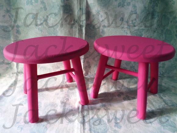 Banquinho em Madeira Pink
