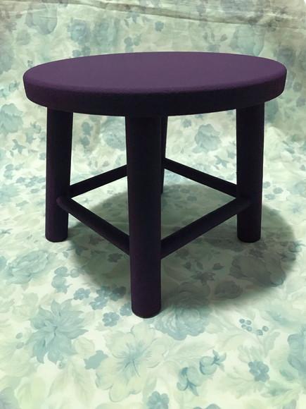 Banquinho Em Madeira Roxo