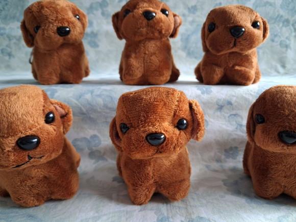 Cachorro em Pelúcia Chaveiro 15 Unid Marrom Fs