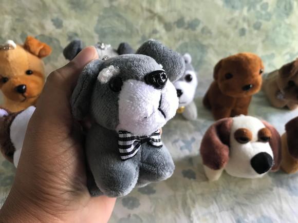 Cachorro em Pelúcia Chaveiro Pacote 15 Unidades
