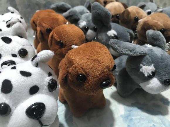 Cachorro em Pelúcia Chaveiro Variado 110 Unidades