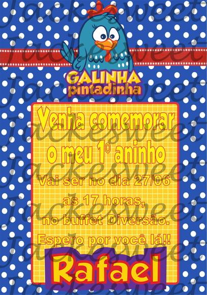 Convite Personalizado - Galinha 03