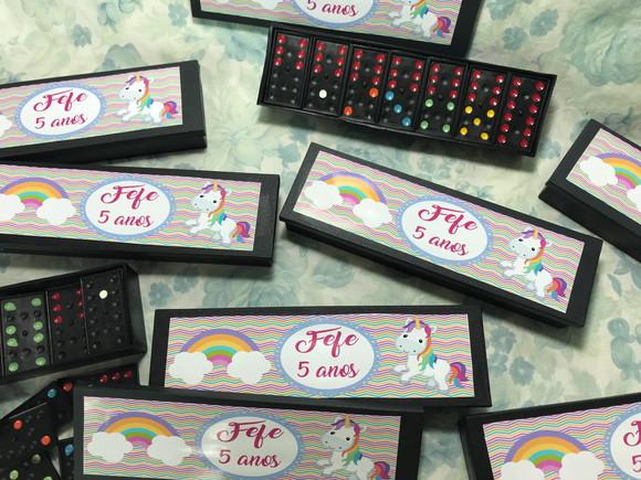 Domino personalizado Unicórnio