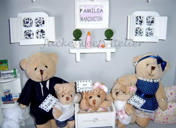 Enfeite Maternidade Família Ursos