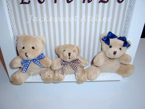 Enfeite Porta Maternidade FAMÍLIA URSO