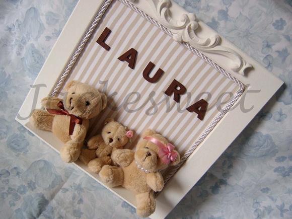 Enfeite Porta Maternidade FAMÍLIA URSO 5