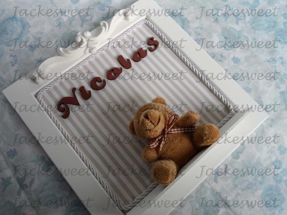 Enfeite Porta Maternidade Urso Provençal