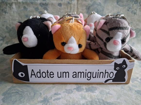 Gatinho em Pelúcia 10unid com Bandeja Personalizada