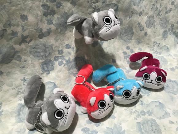 Gatinhos em Pelúcia Chaveiro 4 Cores