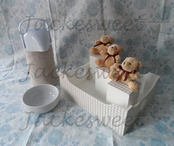 Kit Bebê Xadrez Provençal 6 Peças