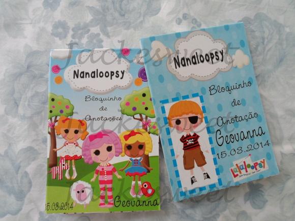 Kit bloquinho e lápis Lalaloopsy