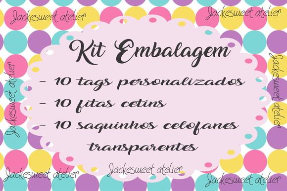 kit Embalagem (Saquinho de Celofane+Fitinhas+Tag)