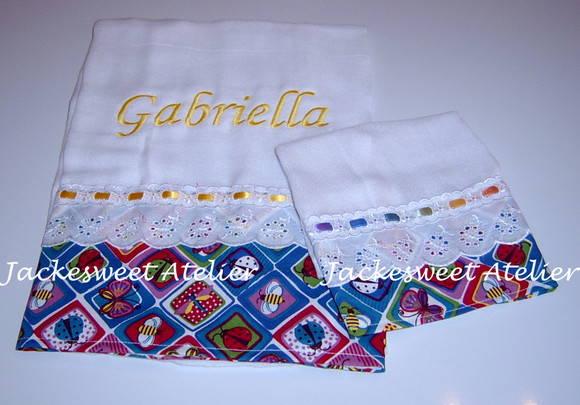 Kit Fralda bordada