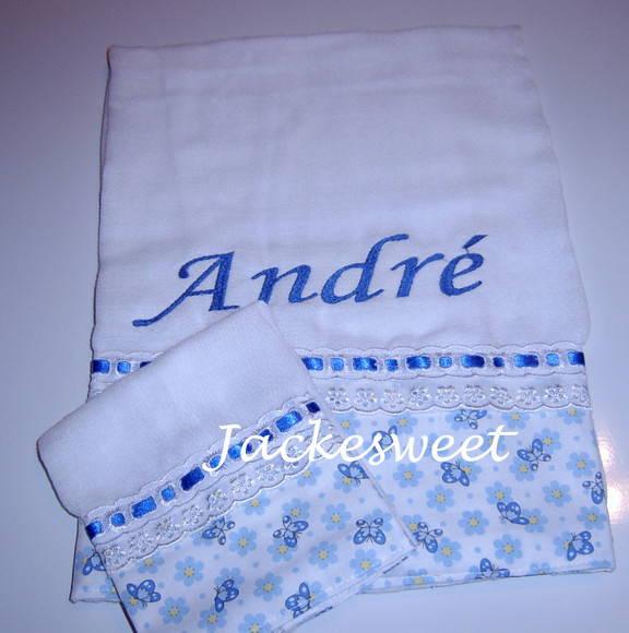 Kit Fralda bordada