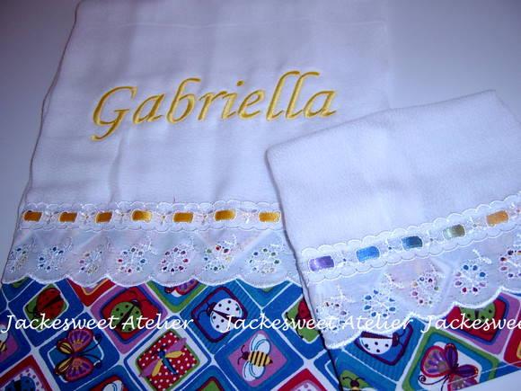 Kit Fralda bordada