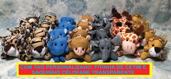 Lembrancinha Pelúcia Mini Selva Kit 15 Unidades