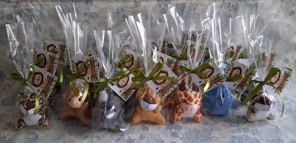 Lembrancinha Pelúcia Mini Selva Kit 20 Unidades