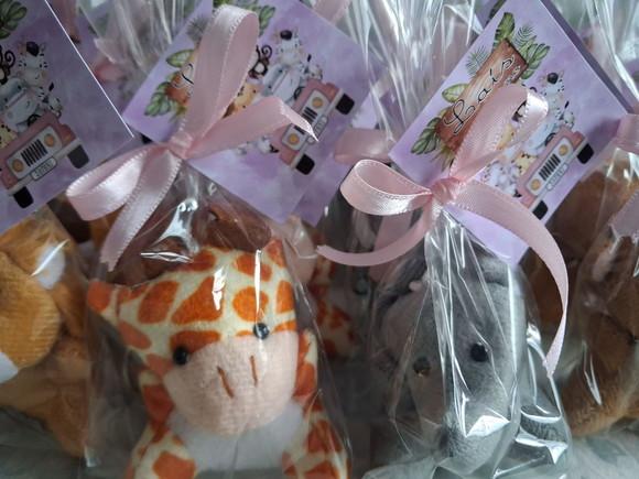 Lembrancinha Pelúcia Mini Selva Kit 25unidades
