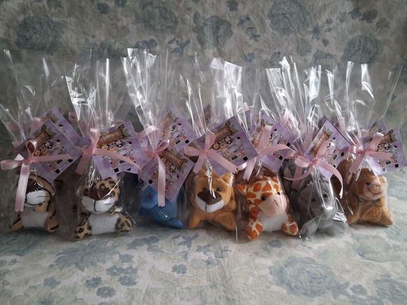 Lembrancinha Pelúcia Mini Selva Kit 25unidades