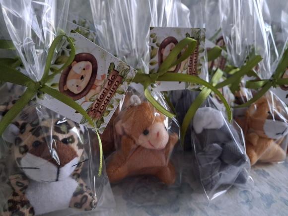 Lembrancinha Pelúcia Mini Selva Kit 20 Unidades