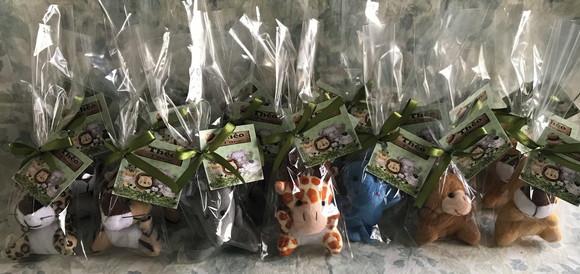 Lembrancinha Pelúcia Mini Selva Kit 30 Unidades