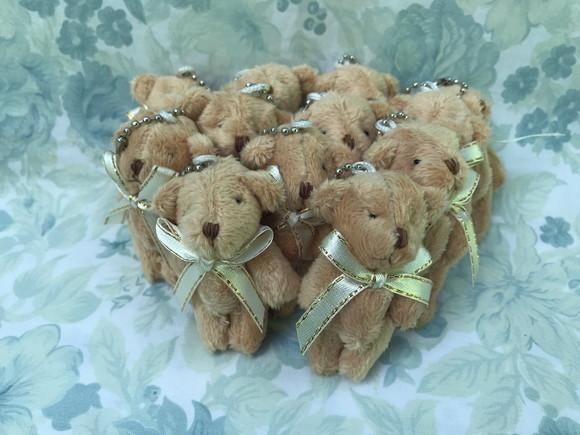 Mini Urso Articulado Filhote 6 cm Marrom Claro 20unid