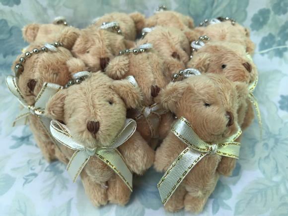 Mini Urso Articulado Filhote 6 cm Marrom Claro 20unid