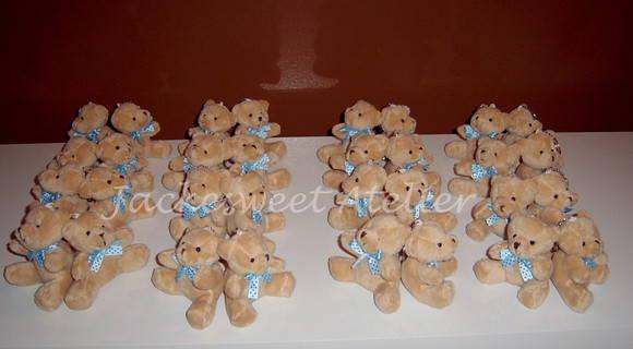 Mini Urso DENGO 2 AZUL COM MARROM
