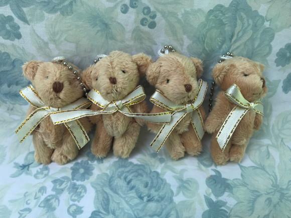 Mini Urso Articulado Filhote 6 cm Marrom Claro 20unid