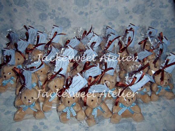 Mini Urso DENGO 2 AZUL COM MARROM