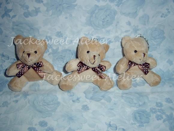 Mini Urso DENGO GRAVATA MARROM BL BRANCA