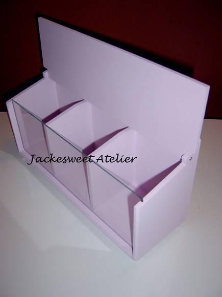 Porta suco lilas com vidro