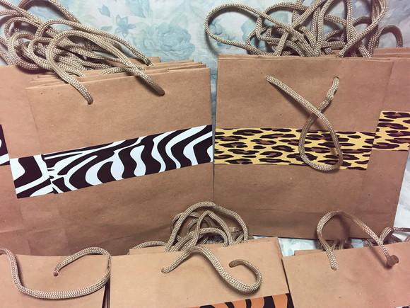 Sacola kraft Safari animal Print