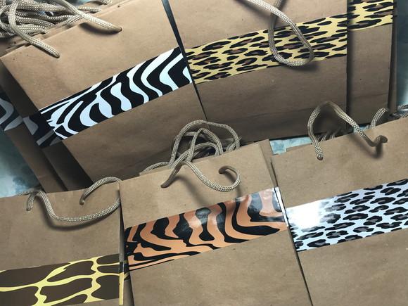 Sacola kraft Safari animal Print