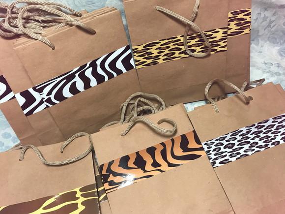 Sacola kraft Safari animal Print