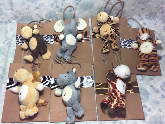 Sacola Kraft Safari Animal Print + Pelúcia Selva