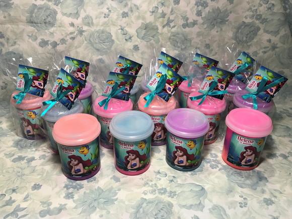 Slime Personalizado Sereia 24 Unidades