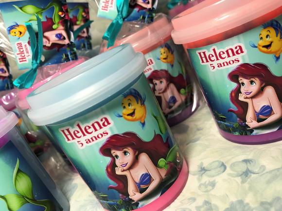 Slime Personalizado Sereia 24 Unidades