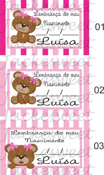 Tag Listrado Rosa Ursinha