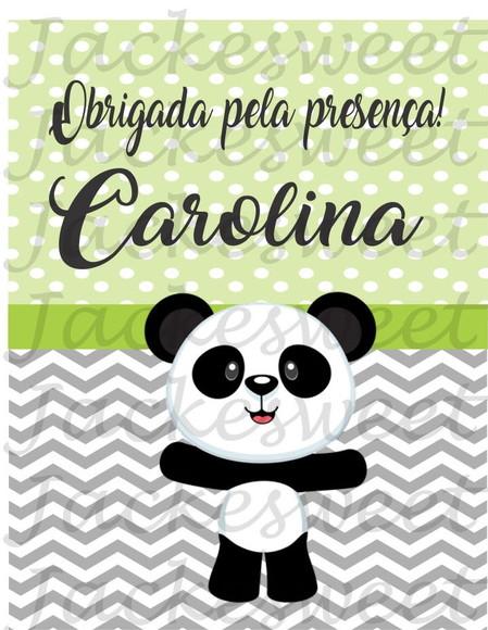 Tag Panda Cinza e verde