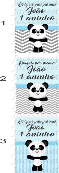 Tag Panda Cinza e Azul