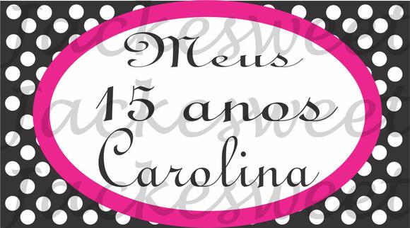 Tag Pink e Preto Poá