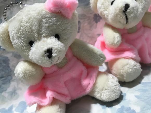 Ursinha Vestido Plush Rosa 20unid