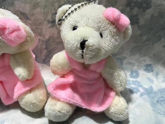 Ursinha Vestido Plush Rosa 20unid