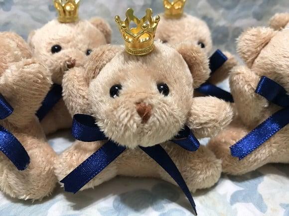 Ursinho Príncipe 6cm Azul Royal
